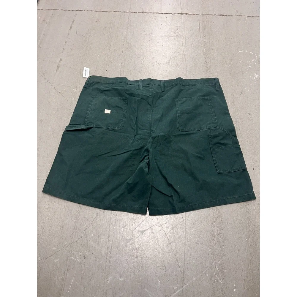 Old Navy Loose Twill Carpenter Shorts Men's‎ Green Relaxed Fit Utility - 52 NWT